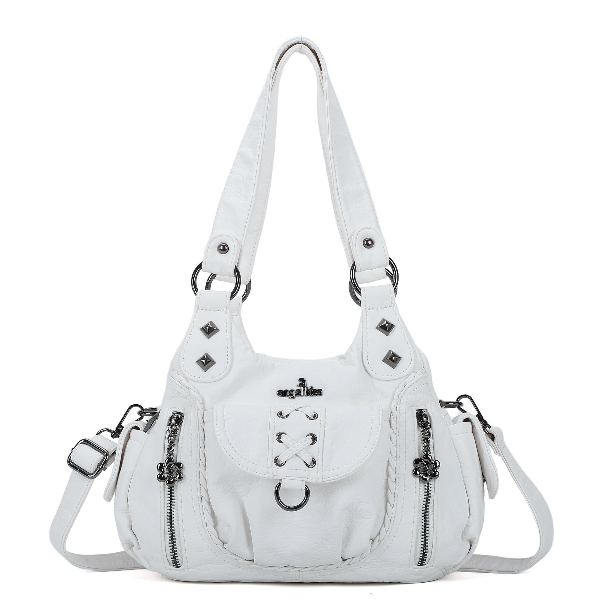 5537 Small Purses Hobo Shoulder Bags Y2k Vegan Leather Multi-Pocket